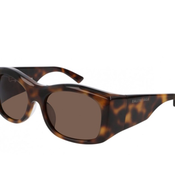 Balenciaga Unisex Sunglasses Wraparound Havana BB0001S-002 59